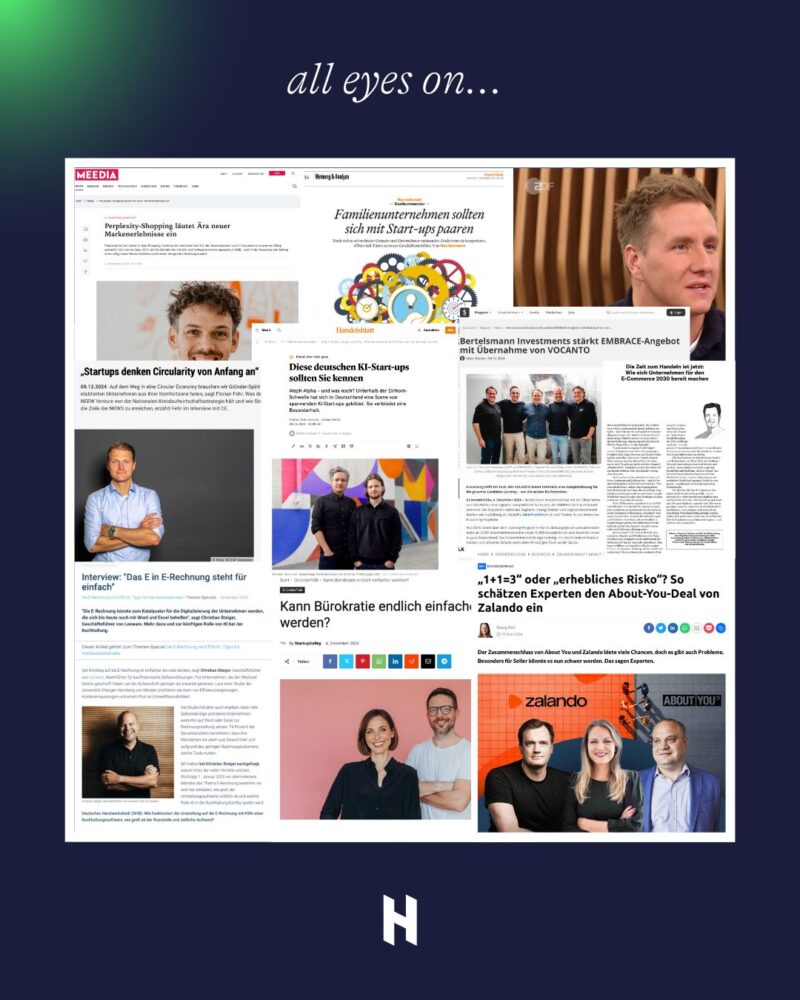 Screenshots von PR-Ergebnissen, die hypr für seine Partner:innen im Dezember 2024 realisiert hat.
